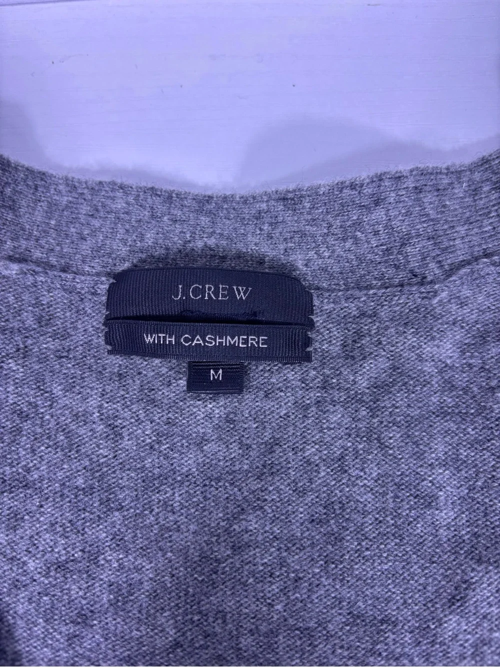 J.Crew Wool Cashmere Long Cardigan Sweater Gray Button Front Medium